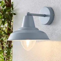 Dunelm Galley Matt Grey Outdoor Wall Light