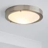 Dunelm Pluto 1 Light Frosted Glass Flush Ceiling Fitting -Dunelm Lights Sales 30671411