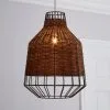 Dunelm Ohio Dark Rattan Easy Fit Pendant -Dunelm Lights Sales 30671423