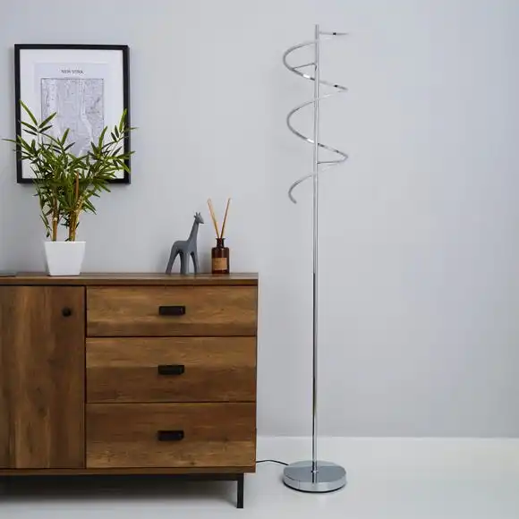 Dunelm Apollo Integrated LED Dimmable Chrome Floor Lamp 2 Dunelm Apollo Integrated LED Dimmable Chrome Floor Lamp - Image 2