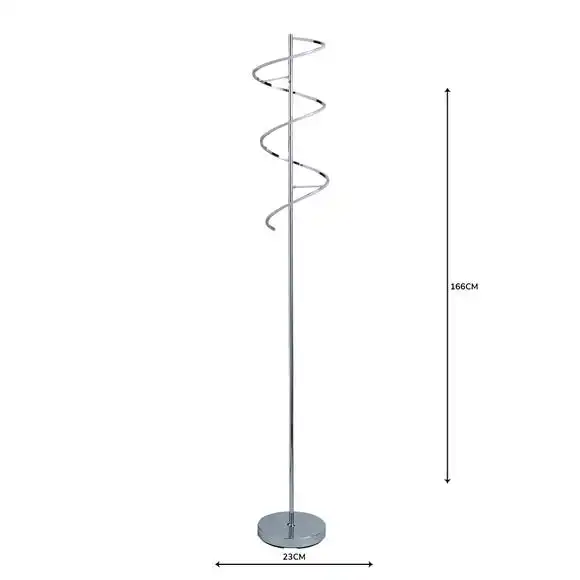 Dunelm Apollo Integrated LED Dimmable Chrome Floor Lamp 5 Dunelm Apollo Integrated LED Dimmable Chrome Floor Lamp - Image 5