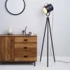 Dunelm Carlton Camera Matt Black Floor Lamp