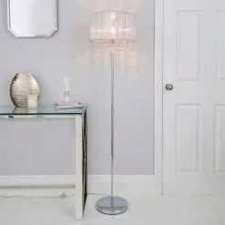 Dunelm Riah Jewel Ivory Floor Lamp