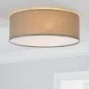 Dunelm Sara 38cm Grey Shade Flush Ceiling Fitting