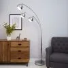 Dunelm Herm 3 Arm Arc Chrome Floor Lamp -Dunelm Lights Sales 30674394