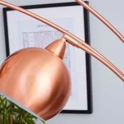 Dunelm Herm 3 Arm Arc Copper Floor Lamp -Dunelm Lights Sales 30674395 alt03