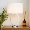 Dunelm Talinn Dual Lit Integrated LED Chrome Table Lamp -Dunelm Lights Sales 30674800