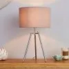 Dunelm Nora Tripod Table Lamp Chrome -Dunelm Lights Sales 30681842