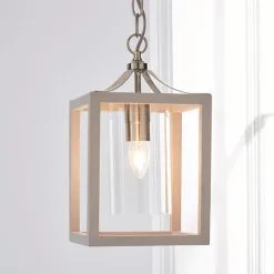 Dunelm Tove Wooden 1 Light Pendant Ceiling Fitting