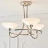 Vogue Lighting Vogue Cagney 3 Light Semi Flush Ceiling Fitting Chrome -Dunelm Lights Sales 30707420