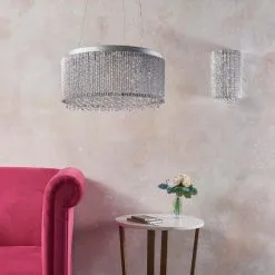 Vogue Lighting Vogue Galina Crystal Wall Light Chrome -Dunelm Lights Sales 30707441 alt01