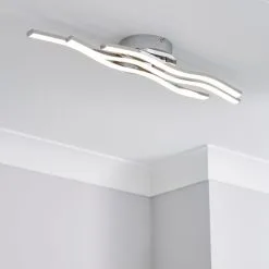 Dunelm Ripple Integrated LED Bathroom Ceiling Fitting