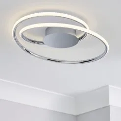 Dunelm Langdon 2 Light Integrated LED Bathroom Ceiling Fitting