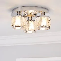 Dunelm Kylie Bathroom 3 Light Flush Fitting