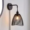 Elements Jaula Wall Light Black -Dunelm Lights Sales 30713624