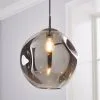 Dunelm Alexis DimpIed Glass 1 Light Pendant Ceiling Fitting -Dunelm Lights Sales 30713729