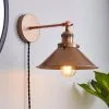 Dunelm Logan Plug-in Wall Light -Dunelm Lights Sales 30713745