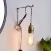 Dunelm Marsden Plug In Flex Set Pewter Industrial -Dunelm Lights Sales 30713764