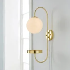 Dunelm Gigi Easy Fit Plug In White Wall Light