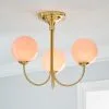 Dunelm Gigi Semi Flush Pink Ceiling Fitting -Dunelm Lights Sales 30713790