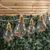 Dunelm 10 LED Solar Bulb Flower Festoon Outdoor String Lights -Dunelm Lights Sales 30718590