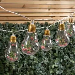 Dunelm 10 LED Solar Bulb Flower Festoon Outdoor String Lights