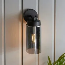 Dunelm Ellison Matt Black Smoked Glass Outdoor Wall Light 8 Dunelm Ellison Matt Black Smoked Glass Outdoor Wall Light -Dunelm Lights Sales 30730430 alt02