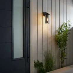 Dunelm Ellison Matt Black Smoked Glass Outdoor Wall Light 10 Dunelm Ellison Matt Black Smoked Glass Outdoor Wall Light -Dunelm Lights Sales 30730430 alt04