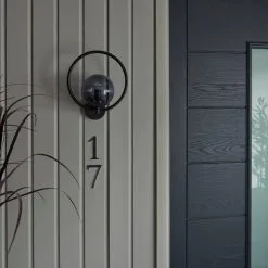 Dunelm Fort Halo Black Smoked Glass Outdoor Wall Light -Dunelm Lights Sales 30730434 alt03