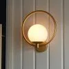 Dunelm Fort Halo Gold Frosted Glass Outdoor Wall Light
