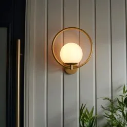 Dunelm Fort Halo Gold Frosted Glass Outdoor Wall Light 10 Dunelm Fort Halo Gold Frosted Glass Outdoor Wall Light -Dunelm Lights Sales 30730435 alt04