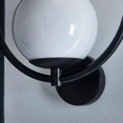 Dunelm Fort Halo Black Opal Glass Outdoor Wall Light -Dunelm Lights Sales 30730436 alt03