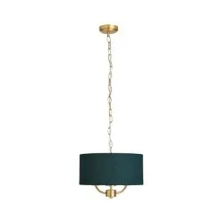 Dunelm Preston Gold Green 3 Light Pendant Fitting -Dunelm Lights Sales 30730502 alt05
