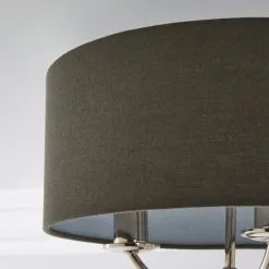 Dunelm Preston Nickel Charcoal Flush Ceiling Fitting -Dunelm Lights Sales 30730505 alt03