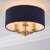 Dunelm Preston Gold And Navy Flush Ceiling Fitting -Dunelm Lights Sales 30730507