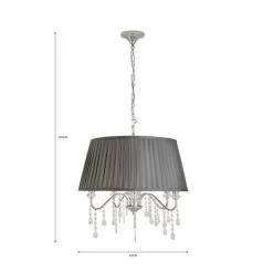 Dorma Genevieve 5 Light Grey Ceiling Fitting -Dunelm Lights Sales 30730569 alt07