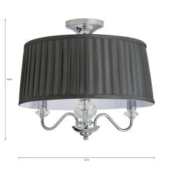 Dorma Genevieve 3 Light Semi Flush Fitting -Dunelm Lights Sales 30730570 alt07