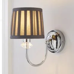 Dorma Genevieve Grey Wall Light
