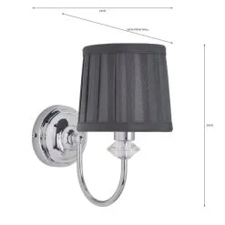 Dorma Genevieve Grey Wall Light -Dunelm Lights Sales 30730571 alt05