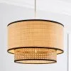 Dunelm Malika Cane 2 Tier Easy Fit Pendant -Dunelm Lights Sales 30730579