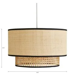 Dunelm Malika Cane 2 Tier Easy Fit Pendant -Dunelm Lights Sales 30730579 alt07