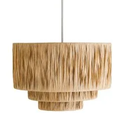 Dunelm Ruolan Raffia 3 Tier Pendant Shade Shade -Dunelm Lights Sales 30730588 alt05