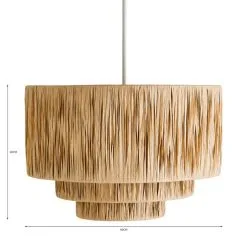 Dunelm Ruolan Raffia 3 Tier Pendant Shade Shade -Dunelm Lights Sales 30730588 alt07
