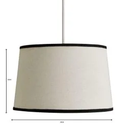 Dunelm Liza Linen Trim Tapered Lamp Shade -Dunelm Lights Sales 30730590 alt06