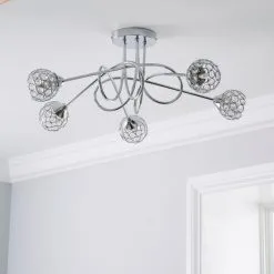 Dunelm Portia 5 Light Ceiling Fitting -Dunelm Lights Sales 30730614 alt01