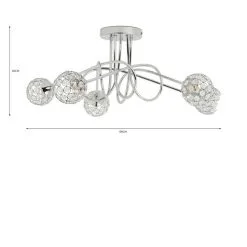 Dunelm Portia 5 Light Ceiling Fitting -Dunelm Lights Sales 30730614 alt07