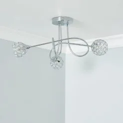 Dunelm Portia 3 Light Ceiling Fitting -Dunelm Lights Sales 30730615 alt01