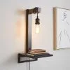 Dunelm Fulton Easy Fit Plug In Shelf Wall Light -Dunelm Lights Sales 30731173