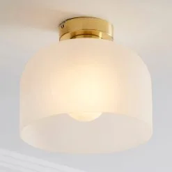 Dunelm Palazzo Gold Effect 1 Light Flush Ceiling Fitting