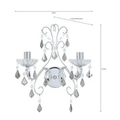 Dunelm Sophy 2 Light Wall Light -Dunelm Lights Sales 30731224 alt07